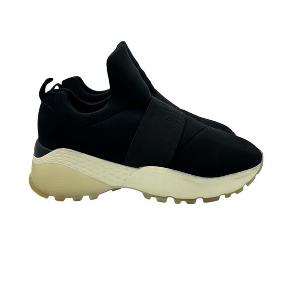 J/Slides Manic Sneakers Womens Size 8.5 Black Soft Lycra Elastic Band Comfort - Picture 1 of 10